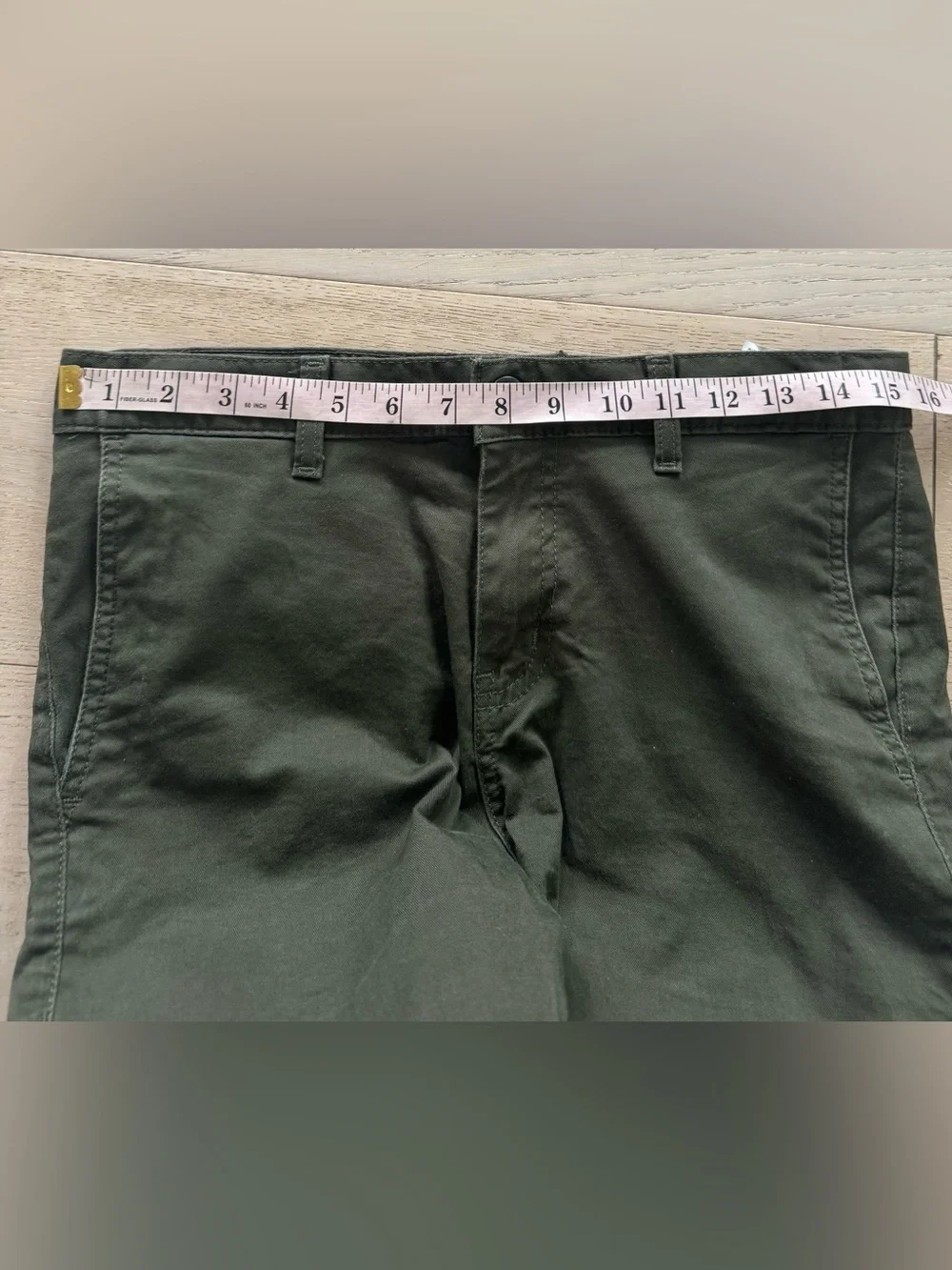 Naked & Famous Slim Chino green stretch twill Japanese Sz 30